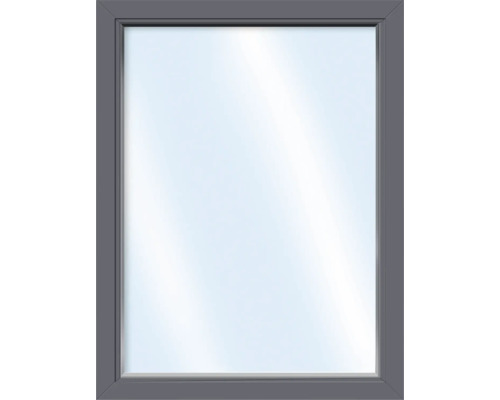 ARON Basic+ Kunststofffenster Festelement 80x100 cm RAL 7016 anthrazitgrau Fenster mit grauem Rahmen
