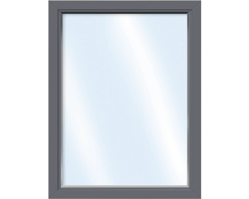 ARON Basic+ Kunststofffenster Festelement mit ESG 110x210 cm RAL 7016 anthrazitgrau DIN Links