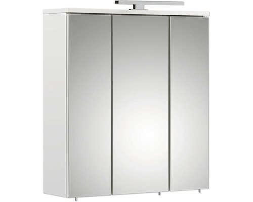 Armoire de toilette à trois portes avec éclairage