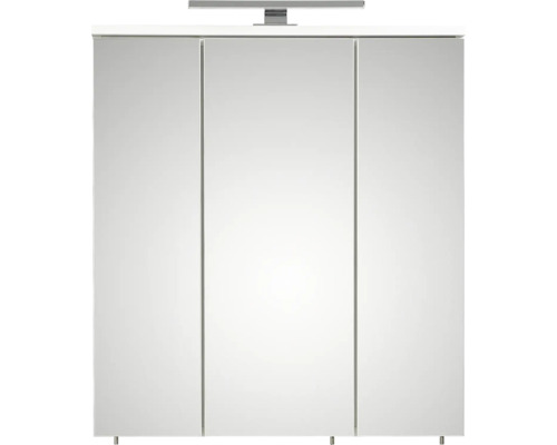 Armoire de toilette à trois portes avec éclairage