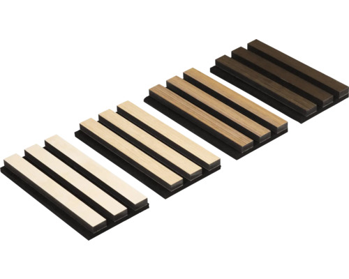 Verschiedene Holzpaneele für die Wandmontage