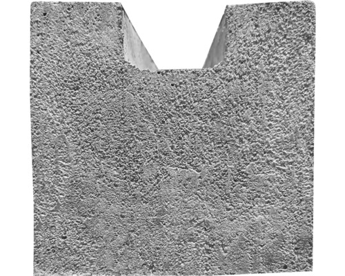 Parpaing creux en béton gris avec évidement