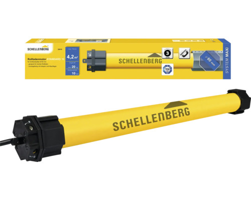 Moteur tubulaire STANDARD Maxi 10 Nm Schellenberg 20610 force de traction 20 kg Moteur de volet roulant Schellenberg avec emballage
