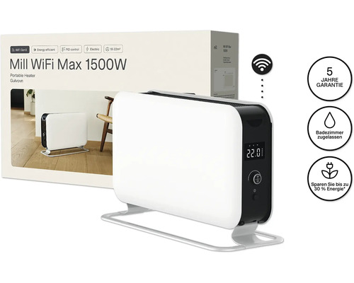 Convecteur Mill WIFI 62 x 38,5 cm 1500 W blanc