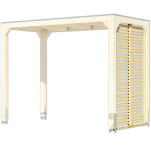 Holzpavillon mit Lamellenwand für den Garten