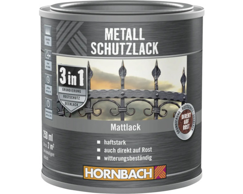 Metallschutzlack 3 in 1 als Grundierung, Rostschutz und Decklack in einer 250 ml Dose