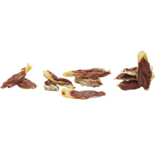 Plusieurs morceaux de friandises pour chiens à base de viande