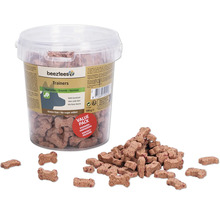 Beeztees Trainers snacks pour chiens aux légumes et betteraves rouges dans un seau transparent