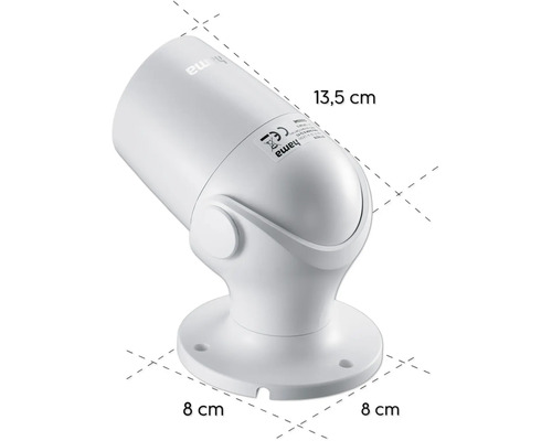 Lampe d''extérieur Hama blanche de 13,5 x 8 centimètres.