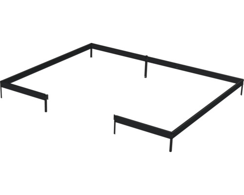 Cadre de fondation JULIANA Jubii 60 10,9 m² 368 x 296 x 12,5 cm noir Cadre de lit en métal noir
