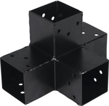 Connecteur de poteau noir pour constructions en bois