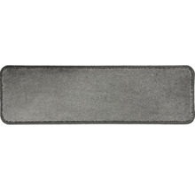 Tapis de couloir gris de forme rectangulaire en matière textile