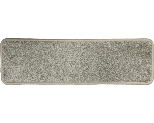 Tapis d'escalier Fortuna rectangulaire beige 20x65 cm Tapis rectangulaire gris clair