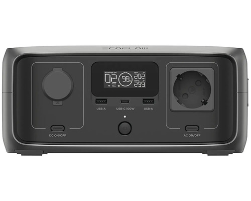 Ecoflow Powerstation mit USB-A, USB-C und Steckdose