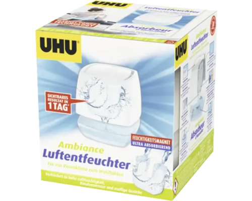 Déshumidificateur d'air UHU airmax Ambiance blanc 450 g Emballage du déshumidificateur d''air Uhu Ambiance