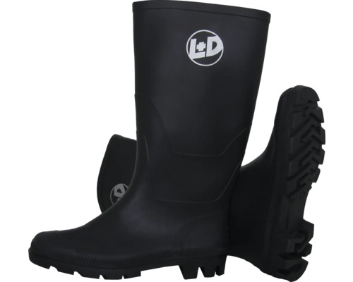 Bottes en caoutchouc, noires, taille 39