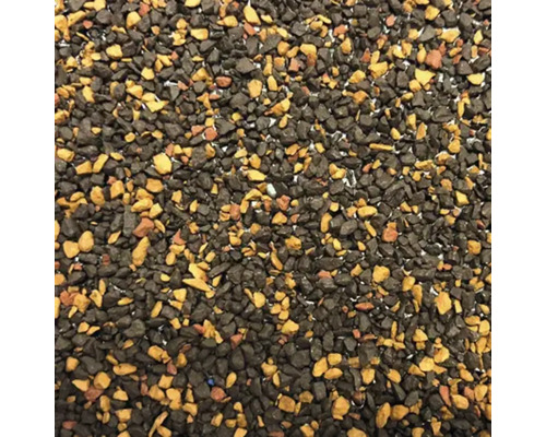 Nahaufnahme von Zierkies in kleinen dunklen und hellen Kieselsteinen