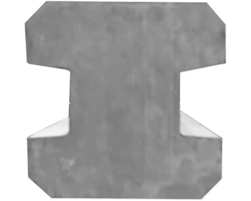 Pavé en béton gris en forme de H