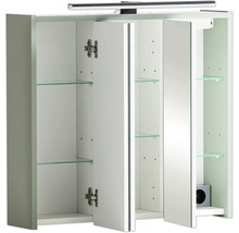 Spiegelschrank Palermo 65 x 16 x 62,7 cm pistazie 3-türig LED