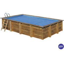 Holzpool mit Abdeckung und Leiter
