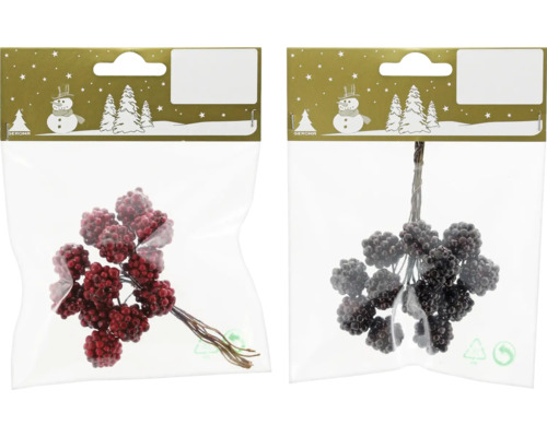 Bouquets de baies décoratives dans leur emballage