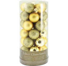 Goldene Christbaumkugeln aus Glas im Set