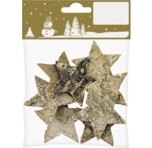 Étoiles décoratives en écorce de bouleau en emballage