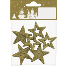 Étoiles décoratives à paillettes en pack