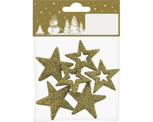 Étoiles décoratives à paillettes en pack