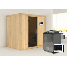 Sauna mit Saunaofen und Steuerung