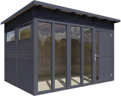 Gartenhaus mit Fenstern und Tür