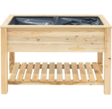 Jardinière surélevée en bois avec espace de rangement
