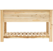 Meuble sous-vasque en bois avec étagère