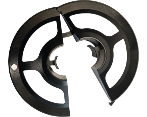 Cache de plateau pour vélos, en deux parties, à monter