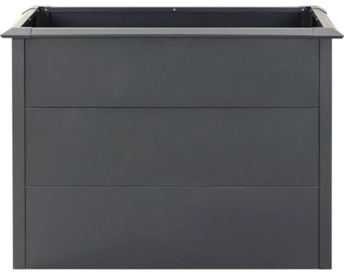 Jardinière carrée en métal avec lignes horizontales