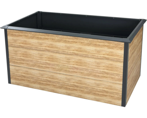 Jardinière surélevée en bois et métal pour le jardin