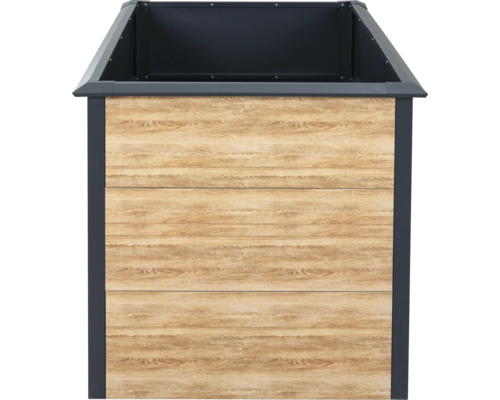 Jardinière en bois et métal pour le jardin