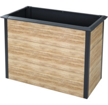 Jardinière rectangulaire aspect bois avec cadre
