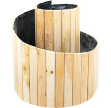 Jardinière surélevée en bois avec un design en spirale