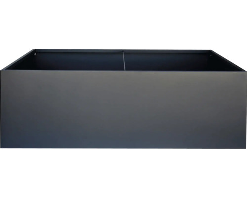 Jardinière rectangulaire en métal avec séparation