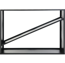 Schwarzes Metallregal