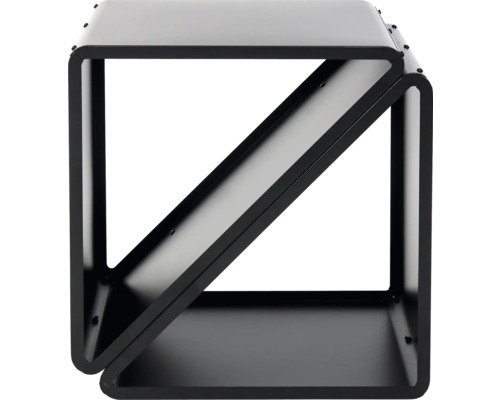 Étagère cube en métal noir