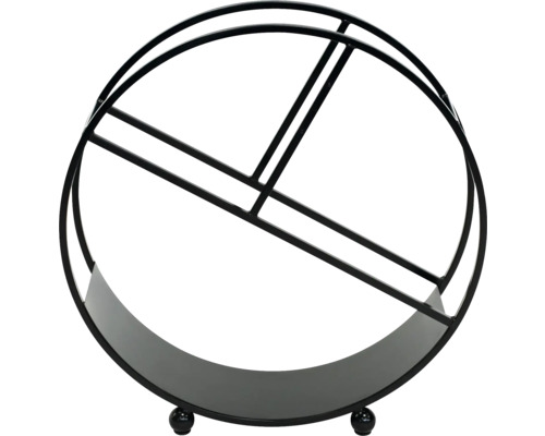 Range-bûches rond en métal