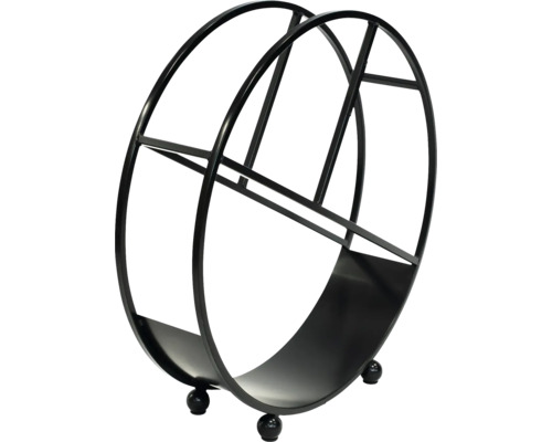 Range-bûches en métal de forme ronde