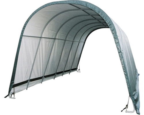 Überdachung mit Metallrahmen und Plane