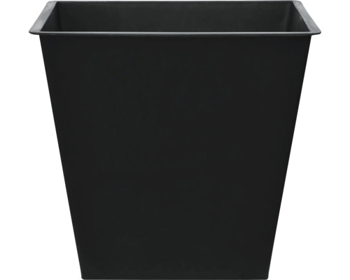Schwarzer Pflanzkübel aus Kunststoff