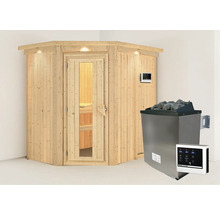 Sauna mit Saunaofen und Saunasteuerung