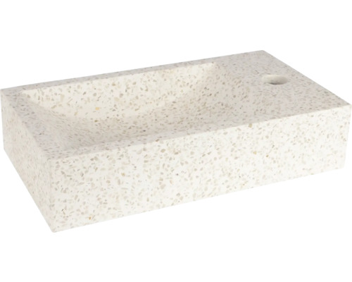 Lave-mains Differnz Hura L 40 x 22 cm Terarzzo beige 38.006.33