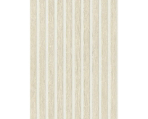 Papier peint intissé 39109-7 Elements II panneau en bois beige Panneaux en bois avec des bandes verticales pour la décoration murale et de plafond