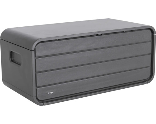 Graue Gartenbox zur Aufbewahrung im Aussenbereich